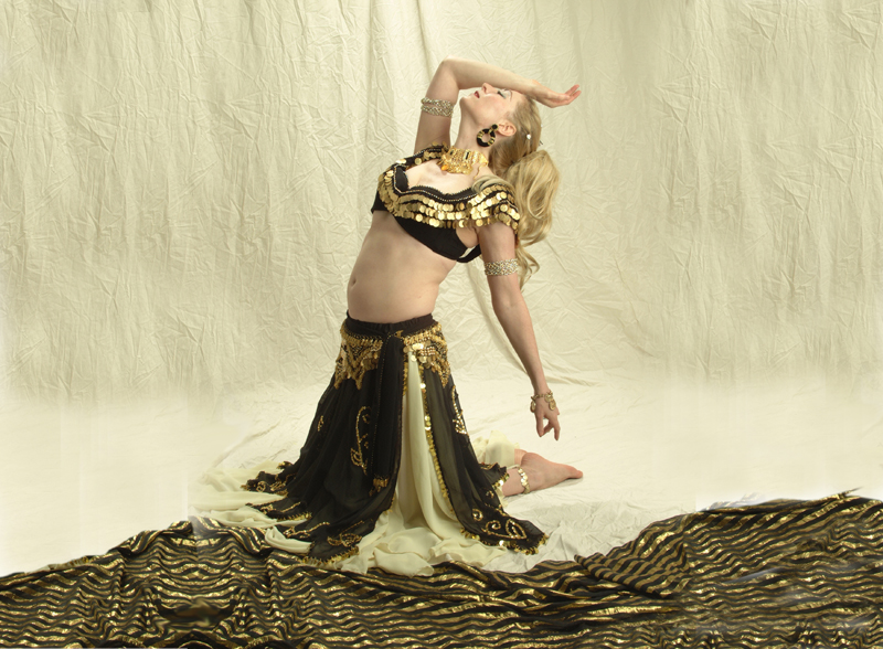 Debora Broderius in a studio portrait of 'Careless Veil' which was performed in conjunction with the Venus Rising Bellydance Troupe