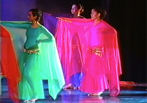 Dance Workshop students of The Ethel Walker School in a performance of Debora Broderius's 'Veil of Illumination'