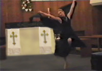 Debora Broderius in the first performance of Pi Jesu